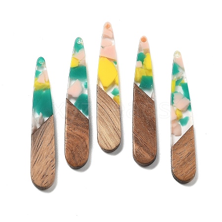 Resin and Walnut Pendants FIND-R051-08B-1