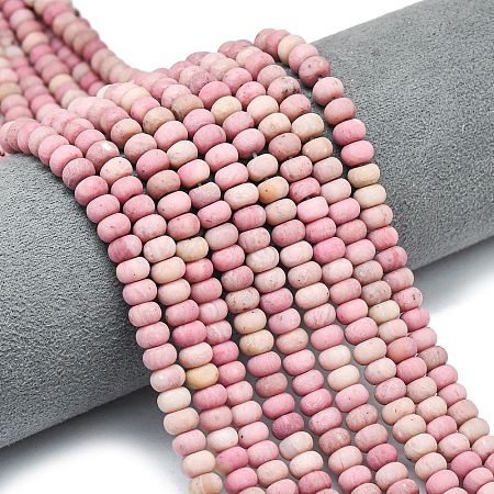 Natural Rhodonite Beads Strands G-P575-A18-6x4mm-1