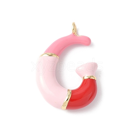Brass Enamel Pendants KK-E093-03G-G-02-1