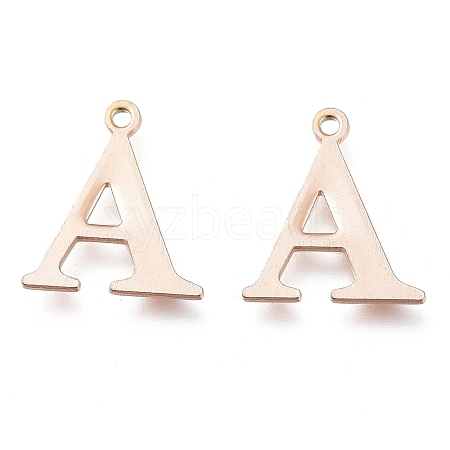 PVD Vacuum Plating  304 Stainless Steel Charms STAS-H112-A-RG-1