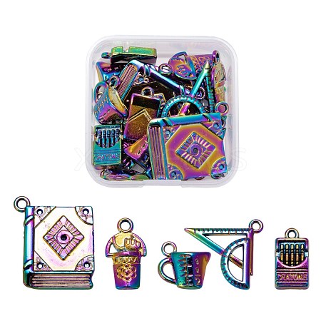 20Pcs 5 Style Alloy Pendants for Teachers' Day FIND-LS0001-27MC-1