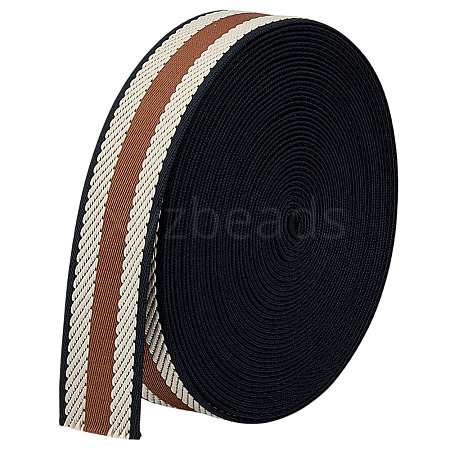 Polyester Grosgrain Ribbon OCOR-WH0105-091B-1