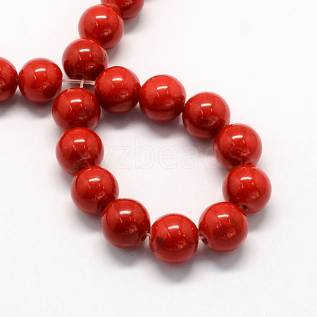 Natural Dyed Mashan Jade Gemstone Bead Strands X1-G-R272-6mm-01-1