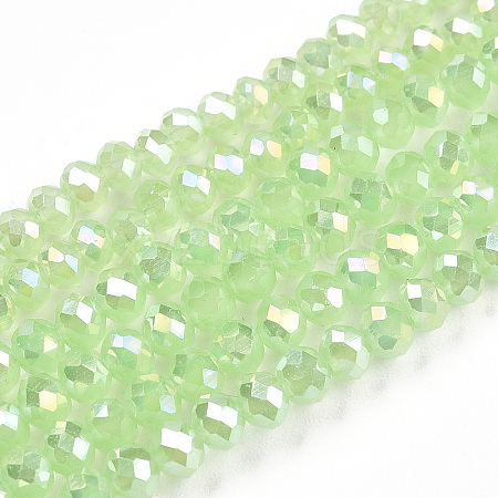 Electroplate Glass Beads Strands EGLA-A044-J1mm-B08-1