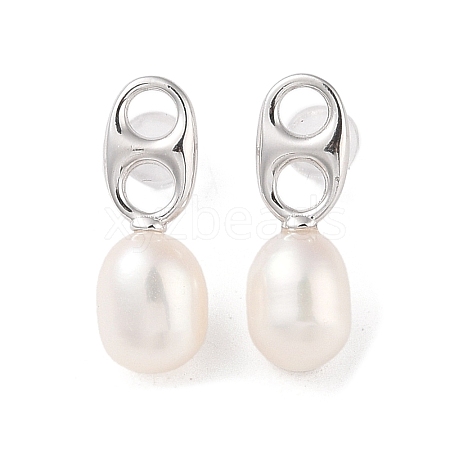 Anti-Tarnish Sterling Silver Stud Earrings EJEW-C087-11C-P-1
