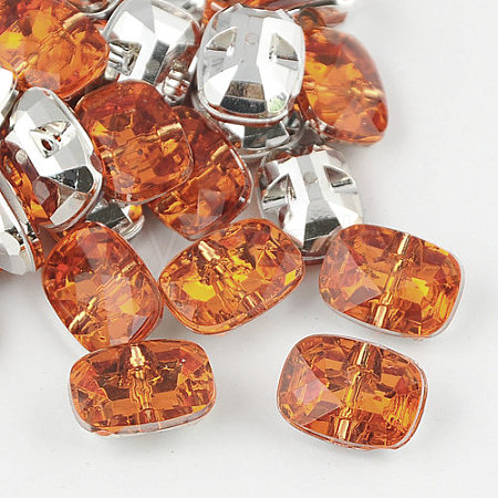 Taiwan Acrylic Rhinestone Buttons BUTT-F019-16mm-37-1