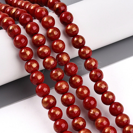 Natural Mashan Jade Beads Strands G-A255-A01-02A-1