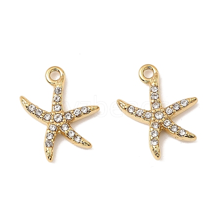 304 Stainless Steel with Crystal Rhinestone Charms STAS-G358-05G-06-1