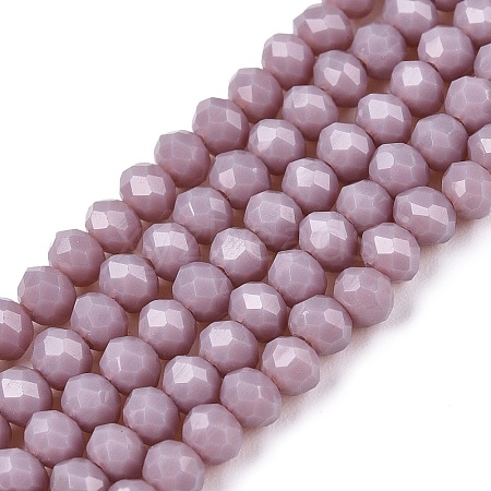 Opaque Solid Color Imitation Jade Glass Beads Strands EGLA-A044-P3mm-D13-1