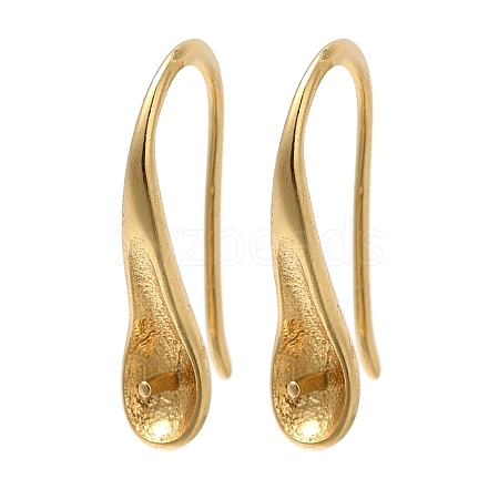 Rack Plating Brass Earring Hooks KK-C081-02G-1