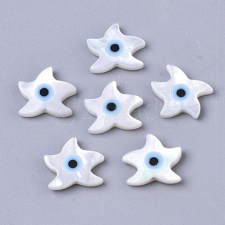 Natural White Shell Mother of Pearl Shell Beads X-SSHEL-N034-47-1