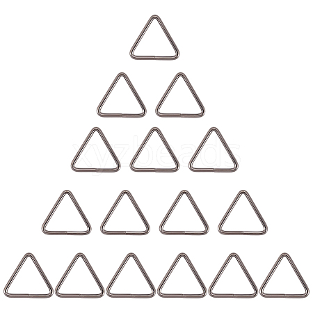 16Pcs Triangle Iron Linking Rings IFIN-CL0001-07B-1