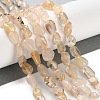 Natural Gold Rutilated Quartz Beads Strands G-P497-01C-33-2