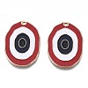 Alloy Enamel Pendants ENAM-N054-59C-RS-2