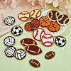18Pcs 9 Styles Ball Polyester Embroidered Appliques PATC-FH0001-11-5