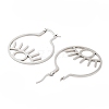 304 Stainless Steel Hollow Hoop Earrings EJEW-Q802-01P-2