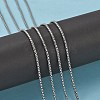 Non-Tarnish 3.28 Feet 304 Stainless Steel Box Chains X-CHS-K001-37B-3
