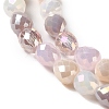 Electroplated Glass Beads Strands GLAA-B013-01I-3