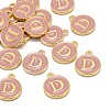 Golden Plated Alloy Enamel Charms X-ENAM-S118-07D-4