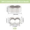 Beebeecraft 10Pcs 304 Stainless Steel Slide Charms/Slider Beads STAS-BBC0002-65-2