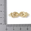 Brass Micro Pave Clear Cubic Zirconia Connector Charms KK-Q044-01D-G-3