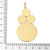 Brass Big Pendant Cabochon Settings KK-F891-05G-3