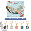 Alloy Enamel Tortoise Charm Locking Stitch Markers HJEW-PH01675-2