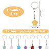 8Pcs 8 Styles Gemstone Keychains KEYC-FH00004-2