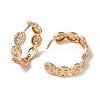 Brass Micro Pave Cubic Zirconia Hoop Earrings EJEW-M238-69KCG-2