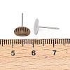 Tarnish Resistant 304 Stainless Steel Flat Round Blank Peg Stud Earring Findings STAS-S028-37-2