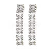 Brass Micro Pave Cubic Zirconia Stud Earrings EJEW-H014-06P-1