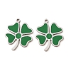 304 Stainless Steel with Green Enamel Pendants SA-CBA061A-04P-1