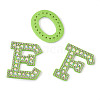 Alphabet Resin Rhinestone Patches DIY-TAC0005-45G-13