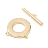 Brass & Shell Toggle Clasps KK-K391-10G-3