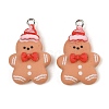 Christmas Theme Opaque Resin Pendants RESI-S08-05A-1