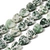Natural Green Spot Jasper  Beads Strands G-M403-A22-03-2