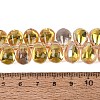 Electroplate Baking Paint Transparent Glass Beads Strands GL-N005-02A-C14-4