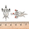 Alloy Rhinestone Pendants FIND-L023-08P-3