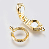 Brass Fold Over Magnetic Clasps X-KK-G338-01G-2