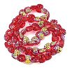 Electroplate Baking Paint Transparent Glass Beads Strands GL-CBA17FF-01A-1