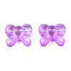 Transparent Spray Painted Glass Beads GLAA-N035-025-C01-3