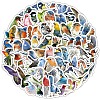 Chubby Bird 100Pcs PVC Paper Decorative Stickers PW-WGD97F8-01-2