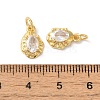 Rack Plating Brass Cubic Zirconia Charms KK-Z056-08G-02-3