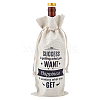 Jute Cloth Wine Packing Bags ABAG-WH0005-72C-1