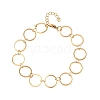 304 Stainless Steel Ring Link Chain Bracelets BJEW-P373-02D-G-4