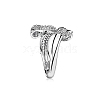 Anti-Tarnish Rhodium Plated 925 Sterling Silver Wrap Snake Finger Rings RJEW-Z040-16P-3