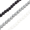 3 Strands 3 Colors Natural Lava Rock Beads Strands G-OC0004-11-1