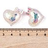 Transparent Epoxy Resin Heart with Bowknot Decoden Cabochons CRES-M034-07D-3