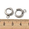 201 Stainless Steel Huggie Hoop Earrings Findings STAS-A167-01E-P-3