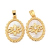 Brass Clear Micro Pave Cubic Zirconia Pendants KK-A214-30G-1